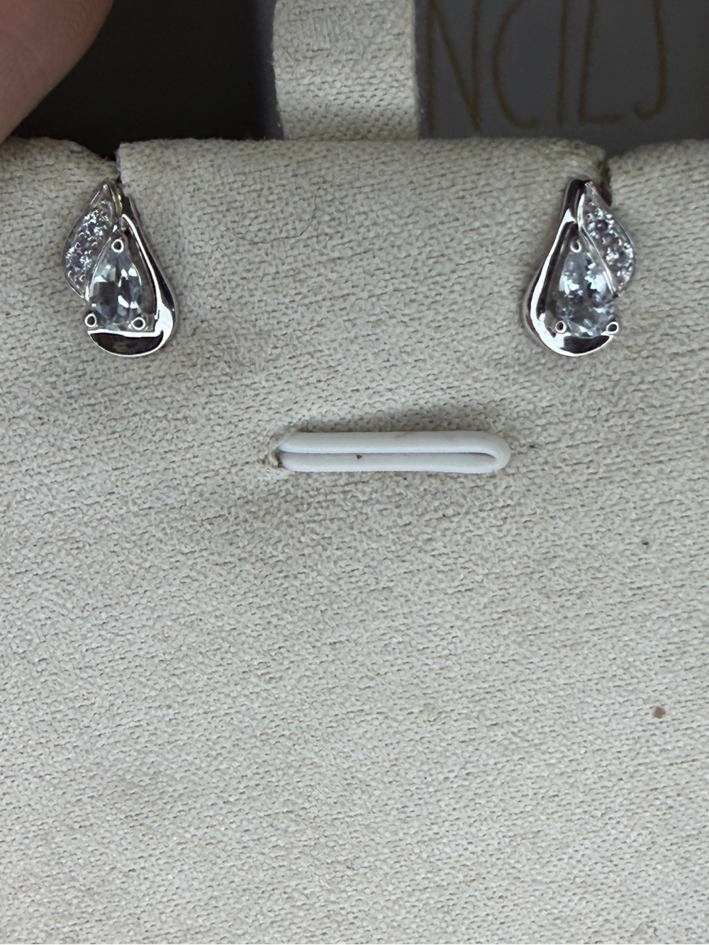 aquamarine and CZ stud earrings